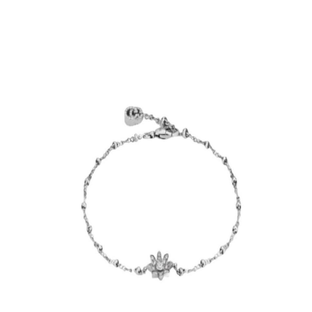 Gucci Flora Diamond Charm Bracelet Sterling Silver